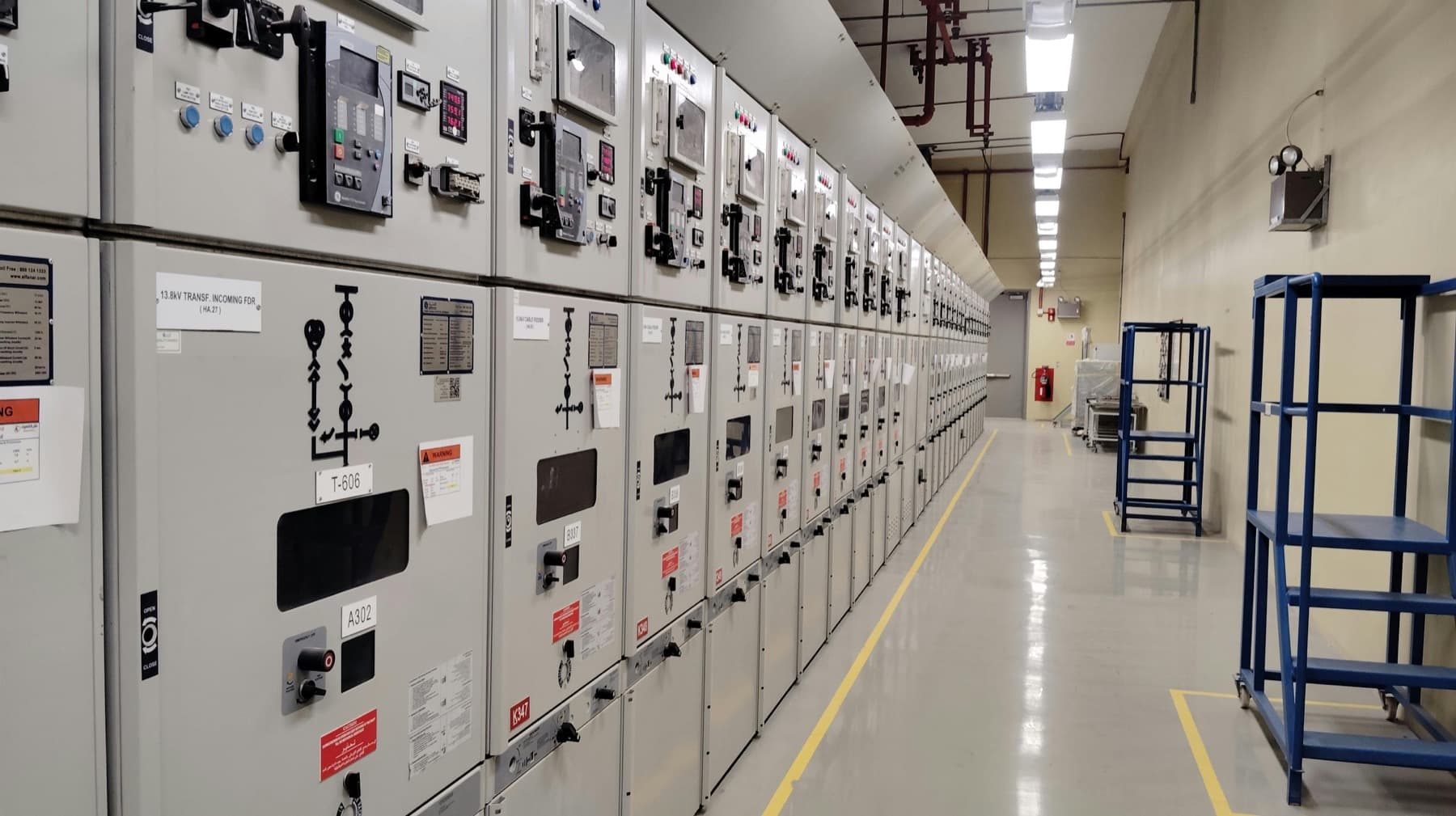 Electrical control room panels